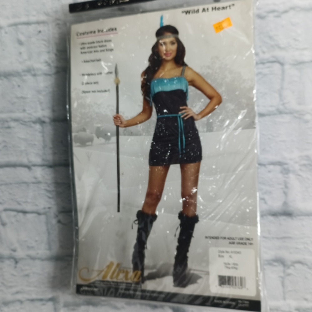 Alexa DG Brands Wild At Heart Costume Black Turquoise Ultra Suede XL Sexy NEW